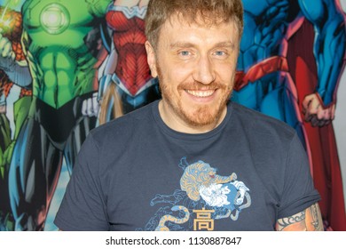 STUTTGART, GERMANY - JUN 30th 2018: Matteo Lolli (Italian Comic Artist - Deadpool) at Comic Con Germany Stuttgart, a two day fan convention