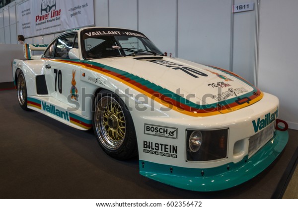 STUTTGART, GERMANY - MARCH 02, 2017: Racing\
car Porsche Kremer 935 K2, 1978. Europe\'s greatest classic car\
exhibition \