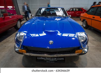 STUTTGART, GERMANY - MARCH 03, 2017: Sports Car Datsun 260Z (Nissan S30), 1976. Europe's Greatest Classic Car Exhibition 