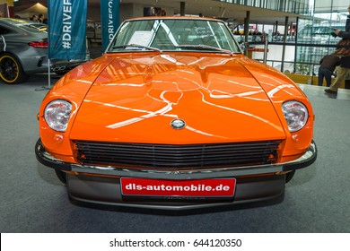 STUTTGART, GERMANY - MARCH 03, 2017: Sports Car Datsun 240Z (Nissan S30), 1971. Europe's Greatest Classic Car Exhibition 