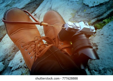 Style. Camera and boots.