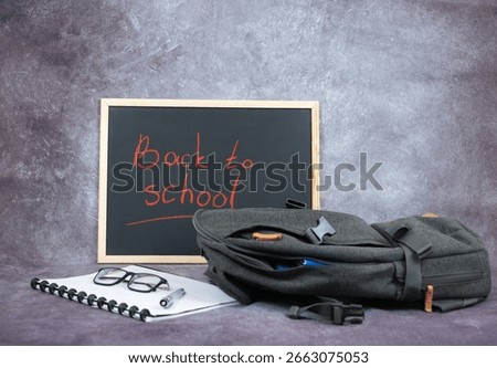 Stylish backpack filled with various school supplies that showcase the essential items needed for backtoschool
