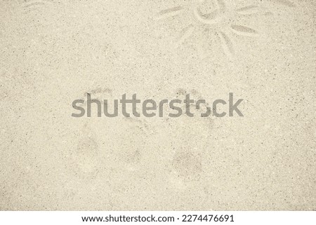 stylish beautiful pattern on the sand of the sea in the summer on the nature