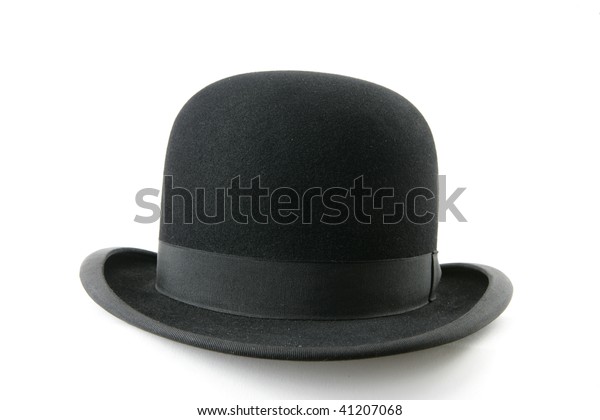 Stylish Black Bowler Hat Isolated On Stock Photo (Edit Now) 41207068