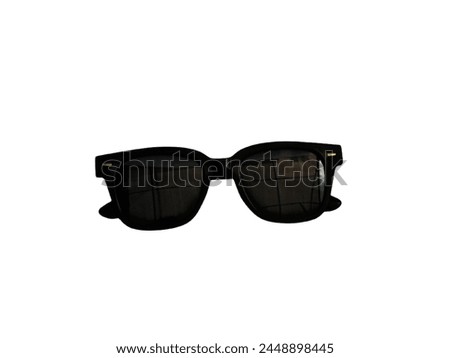 Stylish black sunglasses against a white backdrop: a timeless accessory that exudes sophistication and adds a touch of cool to any look