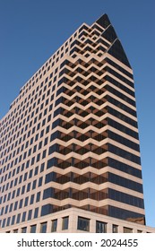 Stylish building with a triangular top