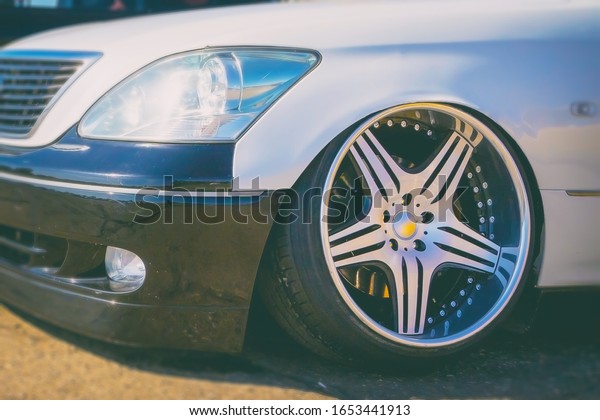 stylish car wheel, sports car tuning, motorsport\
lifestyle, close-up