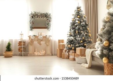 Christmas Decorations Fireplace Stock Photos Images Photography