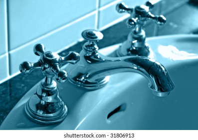 Stylish chrome modern bathroom tap