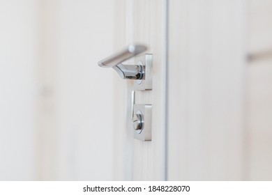 Stylish Clean Doorknob And Door In A Design Apartment	
