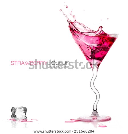 Similar – Image, Stock Photo Transparent pink alcohol cocktail, vodka gin-tonic