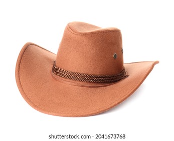 Stylish cowboy hat on white background - Shutterstock ID 2041673768