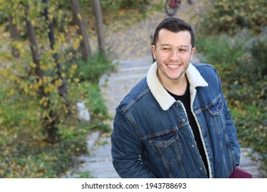 Stylish Ethnic Man Wearing Basic Denim Jacket
