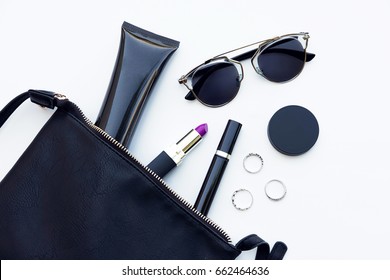 Stylish Female Accessories Sunglasses . Overhead Beauty Products For Woman