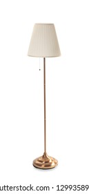 Stylish Floor Lamp On White Background