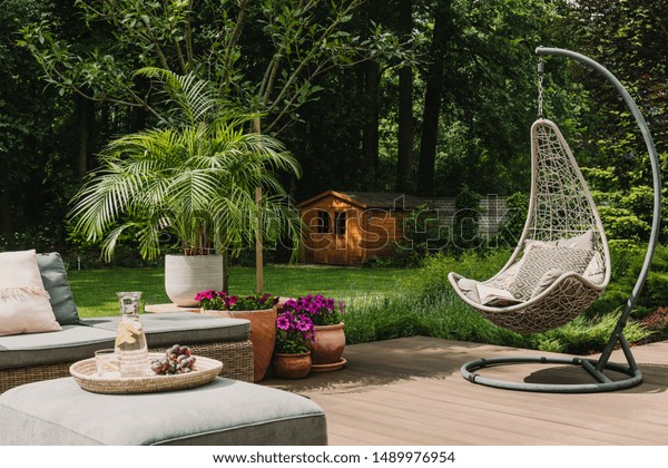 Stylish Garden Decoration Fancy Egg Chair Stock Photo Edit Now