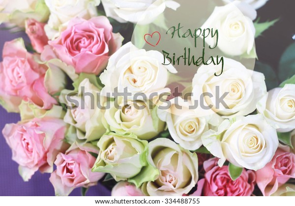 Stylish Gentle Romantic Happy Birthday Card Stock Photo Edit Now