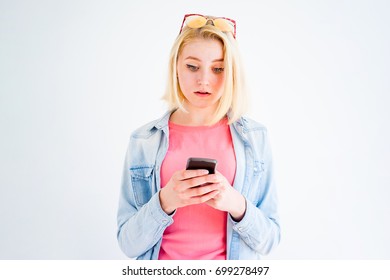 Stylish Girl Using Phone