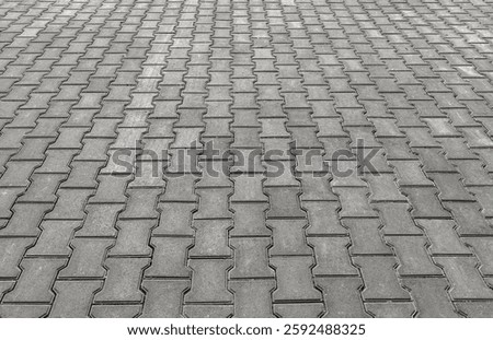 Stylish Gray Pavers in Zigzag Pattern Surface Layout