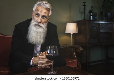 Photo Older Sad Man Drinking Alcohol Stock Photo 270882497 | Shutterstock