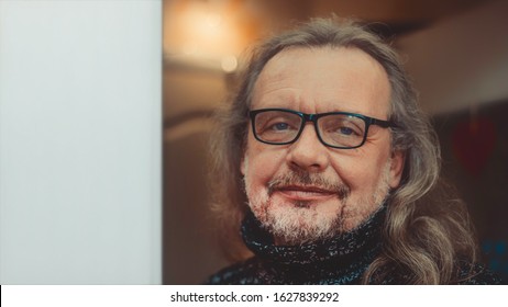 Stylish Happy Old Man Glasses Long Stock Photo 1627839292 | Shutterstock