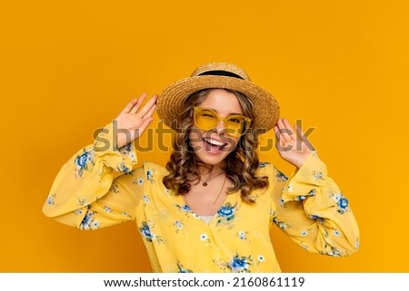 Similar – Image, Stock Photo young girl with sunglasses