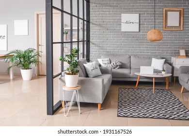 Stylish interior of living room - Shutterstock ID 1931167526