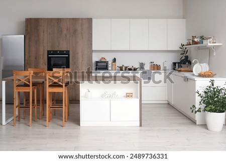 Stylish interior of modern kitchen