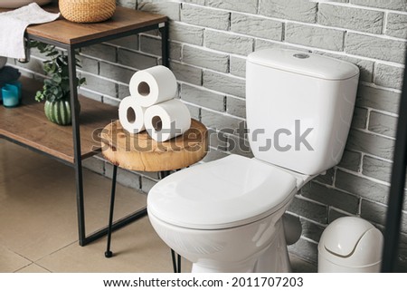 Stylish interior of modern restroom