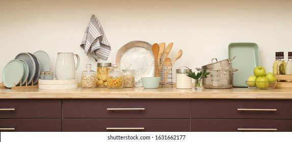 Plate Cabinet On Wall Stock Photos Images Photography Shutterstock