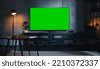 monitor with green screen