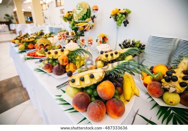 Stylish Luxury Catering Party Decor Table Royalty Free Stock Image