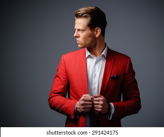 stylish red jacket