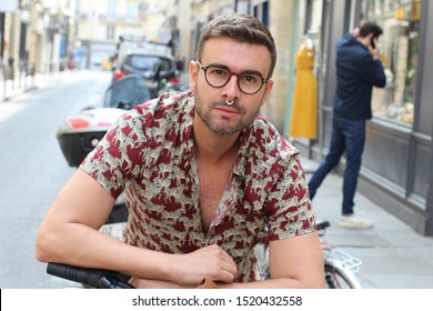 Stylish Man Rocking A Nose Ring 