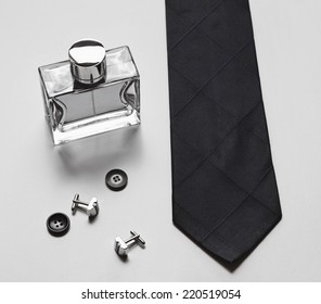 Stylish Mens Business Accessories Tie Cologne Cuff Links