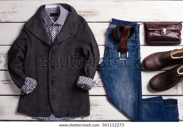 Stylish Mens Clothing Accessories Mens Clothing Stock Photo (Edit Now ...