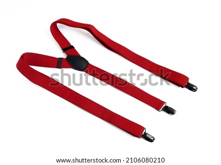 Stylish men's suspenders isolated on a white background.