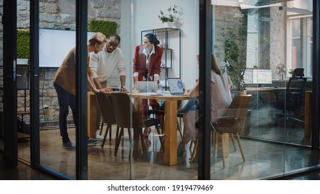 Diverse Group Professional Businesspeople Meeting Modern Stock Photo ...