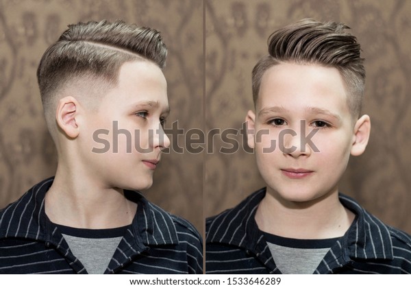 Stylish Modern Retro Haircut Side Part Stock Photo Edit Now