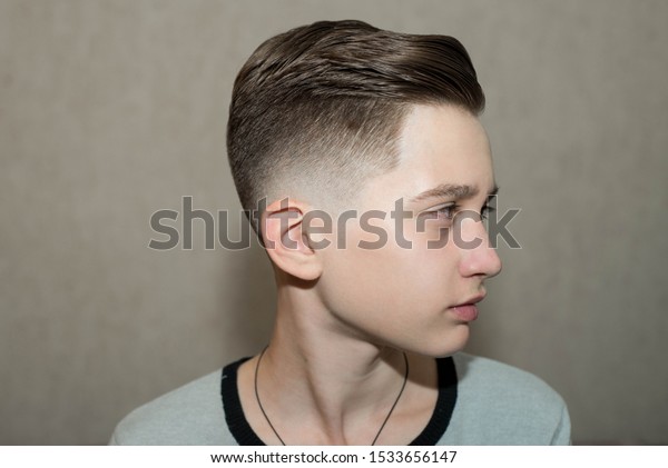 Stylish Modern Retro Haircut Side Part Stock Photo Edit Now