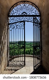 Stylish Old Wrought Iron Gate In A Mansion