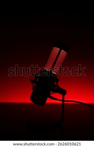 Stylish Red LED Microphone Presented in Attractive Silhouette and Elegant Design