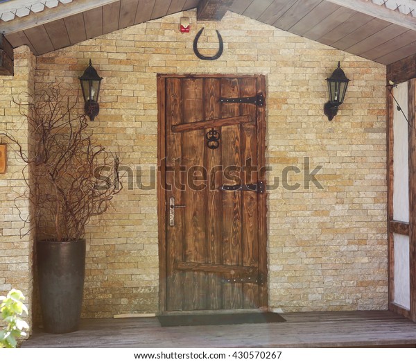Stylish Rural Country Hotel Porch Wooden Stock Photo Edit Now