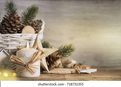 Stylish Rustic Christmas Background