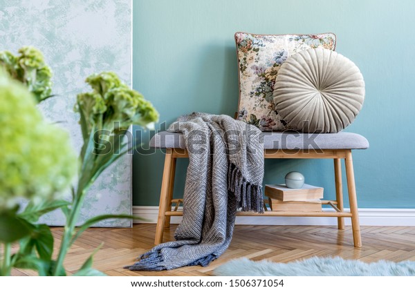 Stylish Scandi Interior Design Living Room Stock Photo Edit Now