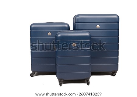 A stylish set of three hard-shell suitcases in a warm peach color, perfect for travel. Durable, modern, and elegant luggage for all your trips.