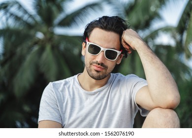 Stylish Sexy Young Brunette Man Beard Stock Photo 1562076190 | Shutterstock