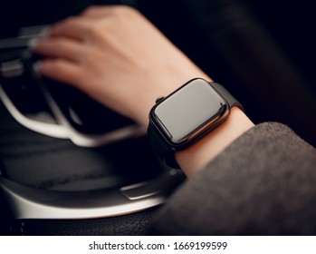 Stylish smart watch on woman hand - Powered by Shutterstock