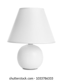 Stylish Table Lamp On White Background