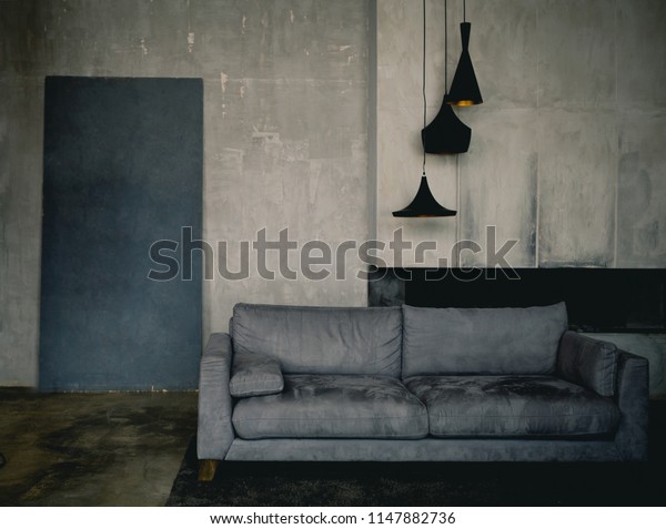 Stylish Velor Sofa On Background Electric Stock Photo Edit Now